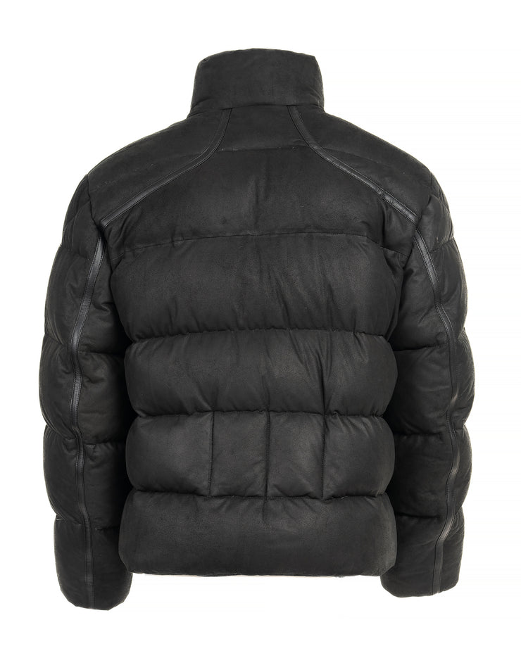 Overized Puffer Leather Jacket