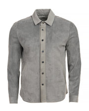 Perforated Suede Leather Shirt