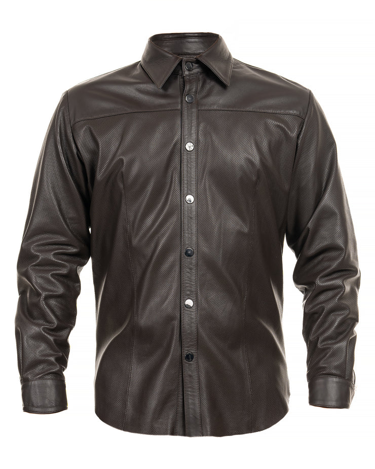 Perforated Leather Shirt