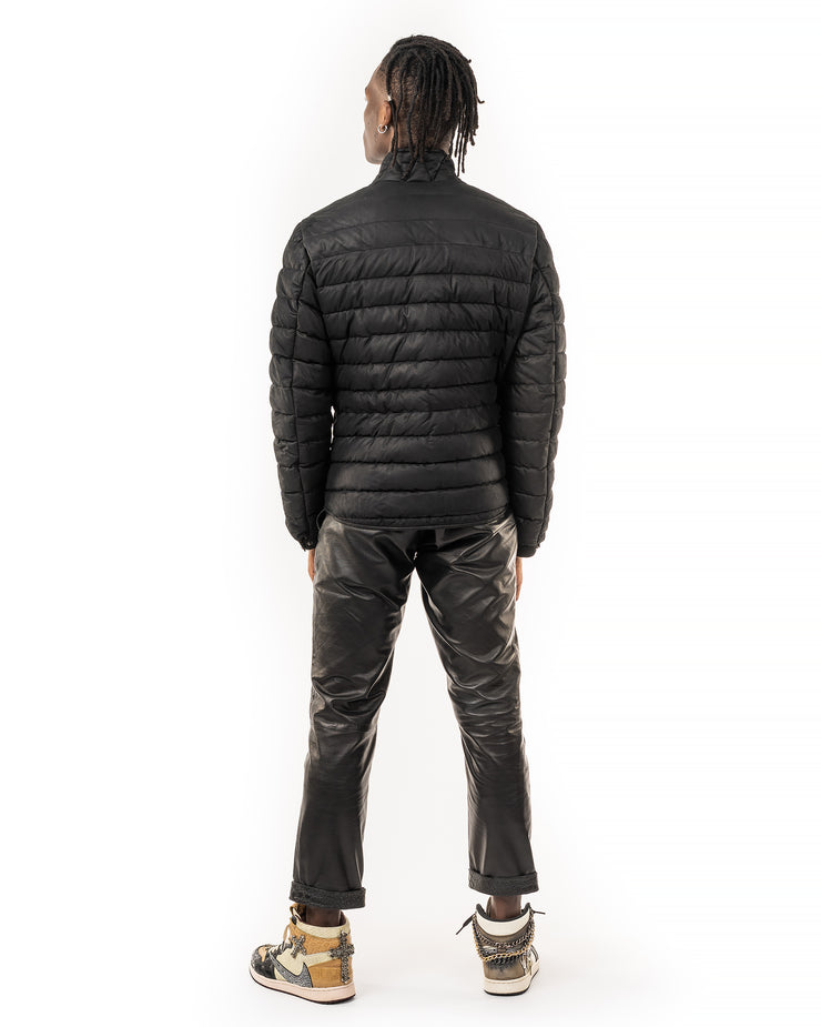 Quilted Leather Puffer Jacket