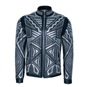 Leather jacket with Swarovski crystals