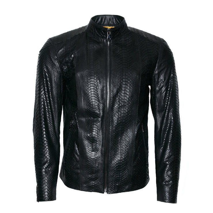Python with Caiman Leather Jacket